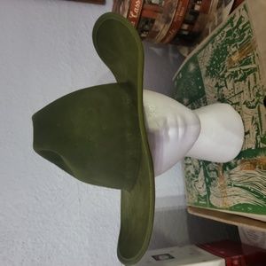 Vintage Eddy Bro’s Cowboy Hat Western Wool Hunter Green Size 7 Men’s